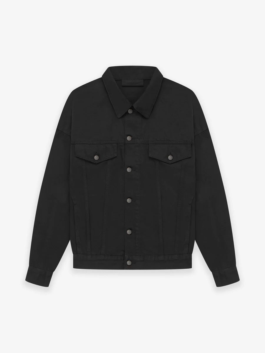 Essentials Fear of God Black Denim Jacket – Jet
