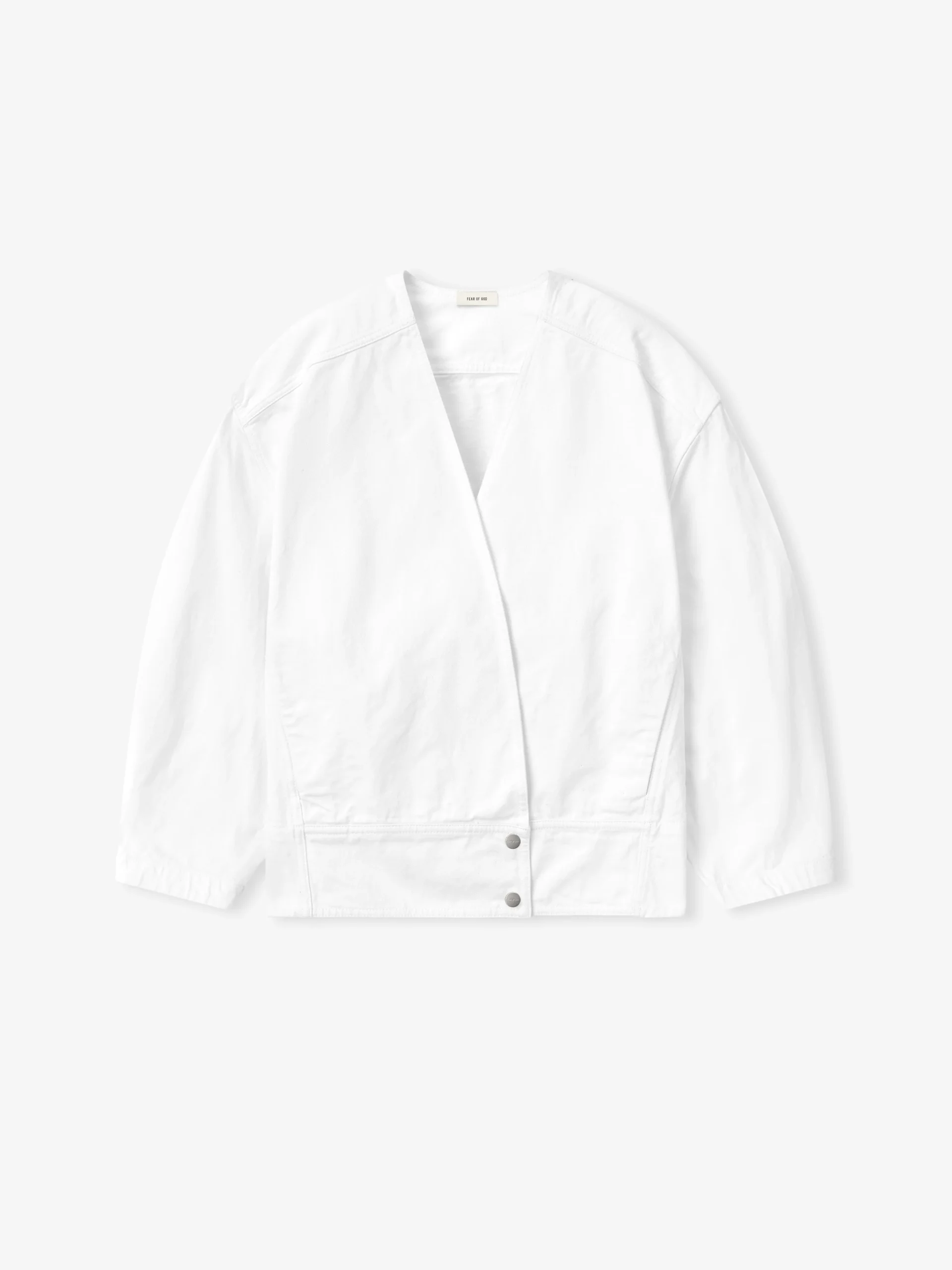 Women's Essentials Cotton Twill Relaxed Lapelless Jacket