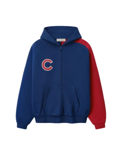 Essentials Cubs Half Zip Chicago Hoodie Blue