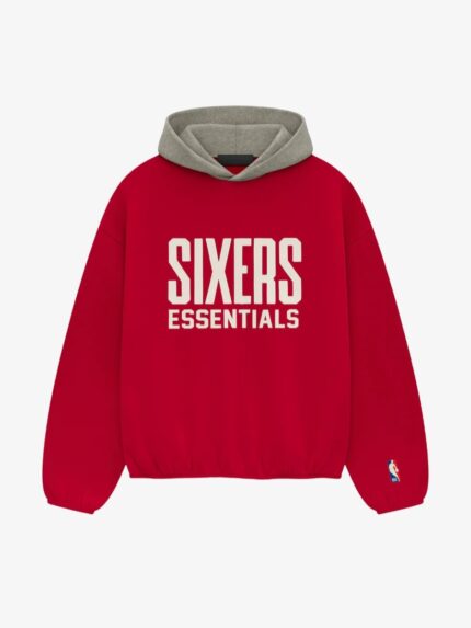 Essentials Pullover Sixers Hoodie – Red
