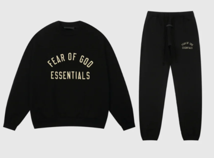 Fear of God Essentials Tracksuit Black – Classic Fit Hoodie & Jogger Set