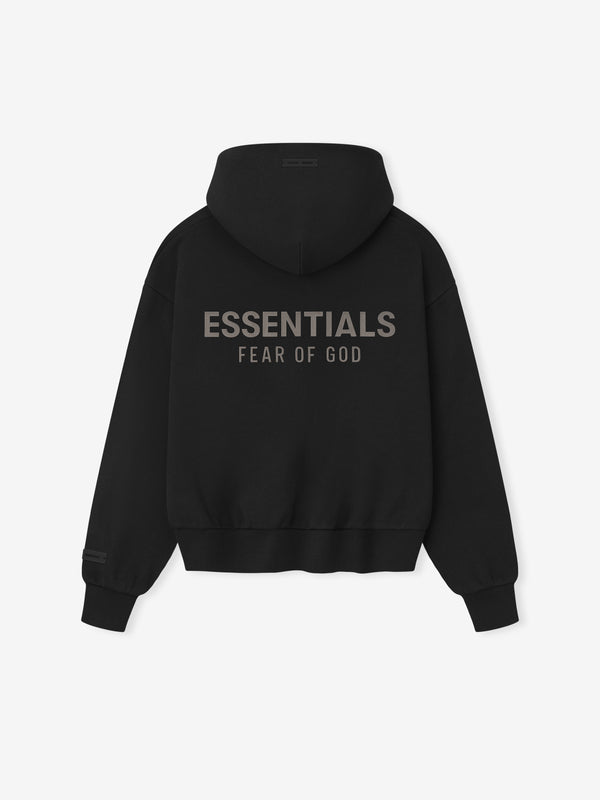 Essentials Classic Fleece Black Hoodie